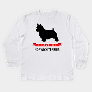 I Love My Norwich Terrier Kids Long Sleeve T-Shirt